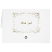 Goldconfetti-Brautjungfer laden ein (Rückseite Horizontal)