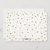 Goldconfetti-Freude-Feiertags-Foto-Karte Feiertagskarte (Rückseite)