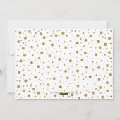 Goldconfetti-Freude-und Feiertagskarte (Rückseite)