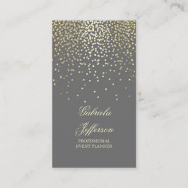 Goldconfetti-grauer eleganter Glamour Vintag Visitenkarte