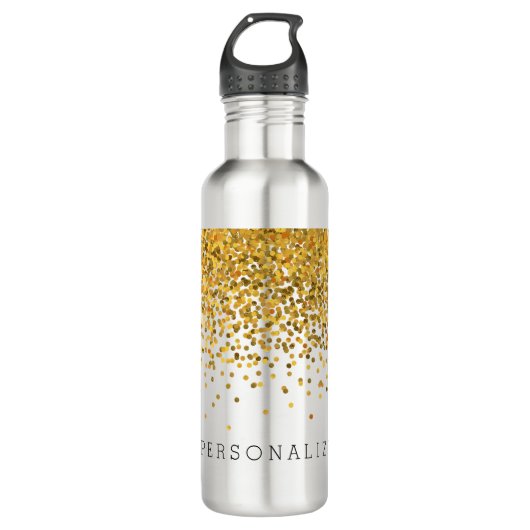 GoldConfetti personalisiert Trinkflasche (Vorderseite)