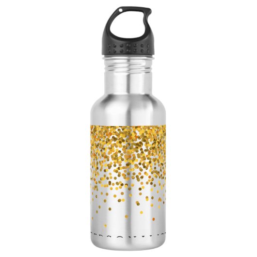 GoldConfetti personalisiert Trinkflasche (Vorderseite)