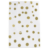 Goldconfetti-Punkte Mittlere Geschenktüte (Vorderseite)