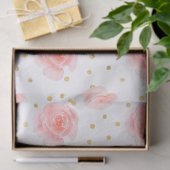 Goldconfetti-Rosawatercolor-Rosen Seidenpapier (Geschenk)