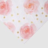 Goldconfetti-Rosawatercolor-Rosen Seidenpapier (Detail)