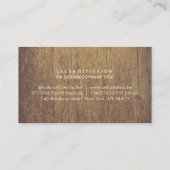 Goldconfetti-Schnur beleuchtet rustikales Land Visitenkarte (Rückseite)