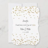 GoldConfetti - sind- Sie meine Brautjungfer? Einladung (Rückseite)