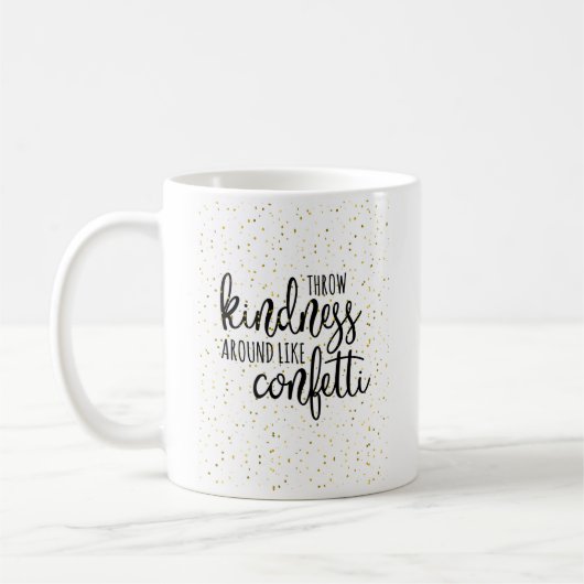 Goldconfetti-Wurfs-Güte mag herum Confetti Kaffeetasse (Links)