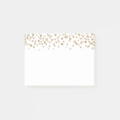 Goldconfetti-Zauber-Glitzer Post-it Klebezettel (Vorderseite)