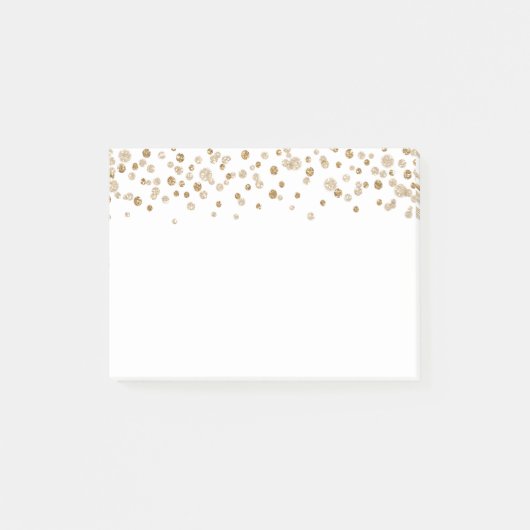 Goldconfetti-Zauber-Glitzer Post-it Klebezettel (Vorderseite)