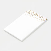 Goldconfetti-Zauber-Glitzer Post-it Klebezettel (angewinkelt)