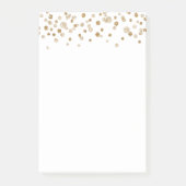 Goldconfetti-Zauber-Glitzer Post-it Klebezettel (Vorderseite)
