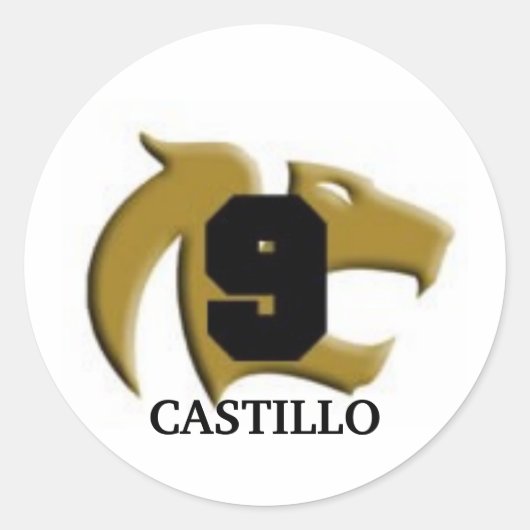 Goldcougar, CASTILLO Runder Aufkleber (Vorderseite)