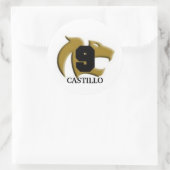 Goldcougar, CASTILLO Runder Aufkleber (Tasche)