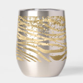 Goldcreme Glitzy Glitzern Zebra Name (Rückseite)