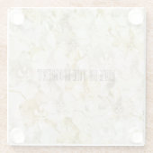 Goldcreme-Orchid-Blume Glasuntersetzer (Rückseite)