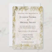 Goldcreme Orchid-Blume Romantische Hochzeit Einladung (Vorderseite)