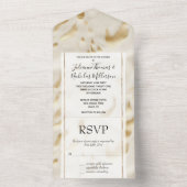 Goldcreme Weißer Western All In One Einladung (Innen Boden)