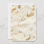 Goldcreme Weißer Western Einladung (Rückseite)