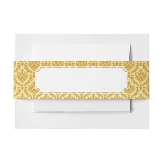 Golddamast Einladungsbanderole (Vorderseite Beispiel)