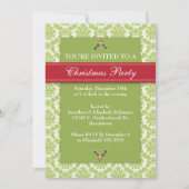 Golddamast-Feiertags-Party Einladung (Vorderseite)