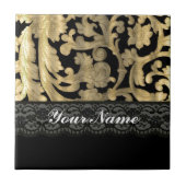 Golddamast Fliese (Vorderseite)