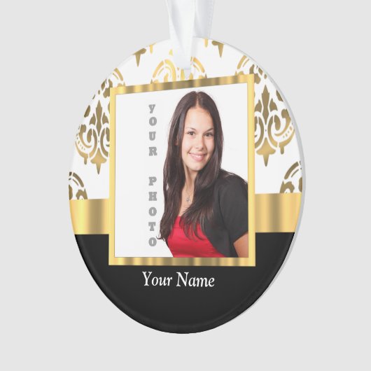 Golddamast instagram Fotoschablone Ornament (Vorderseite)