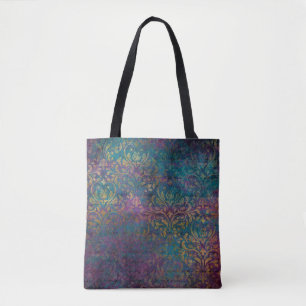 Golddamast-lila rosa aquamarines tasche