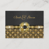 Golddamastenhochzeit "Tischnummer" Platzkarte (Rückseite)