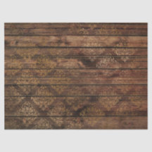 Golddampfer auf Braunholz-Dekoupage