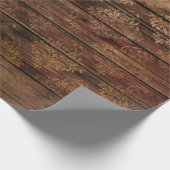 Golddampfer auf Braunholz Geschenkpapier (Ecke)