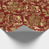 Golddampfer aus Burgund und glänzenden Imitaten Geschenkpapier (Ecke)