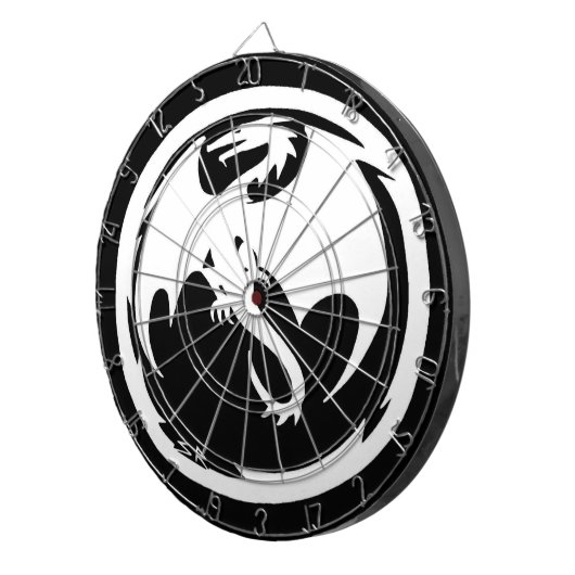 Golddartboard für Weißdrachen Dartscheibe (Vorderseite rechts)