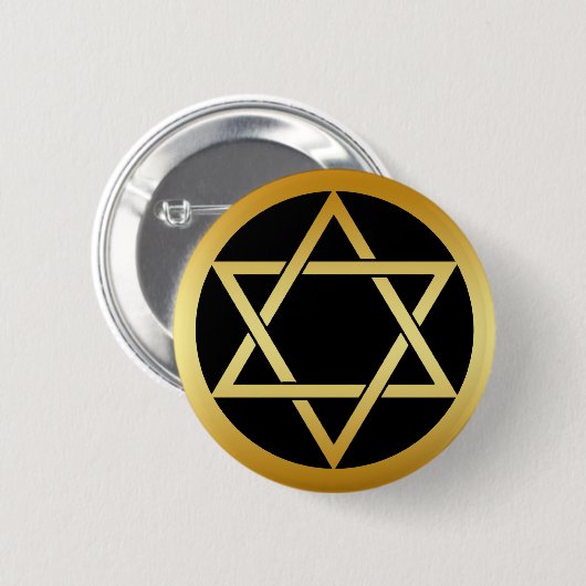 GOLDdavidsstern Button (Vorne & Hinten)