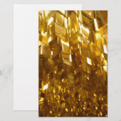 Golddecke Abstrakte Kunst Briefpapier (Vorne/Hinten)