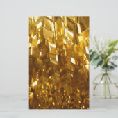 Golddecke Abstrakte Kunst Briefpapier (Stehend Vorderseite)