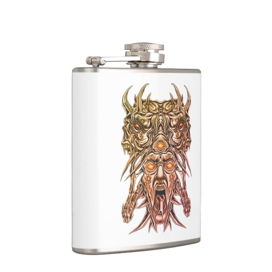 GoldDemon-Gesicht Flachmann (Rechts)