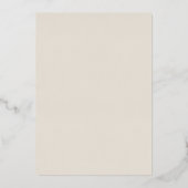 Golddetails Herbstkranz Taufe Folieneinladung (Rückseite)