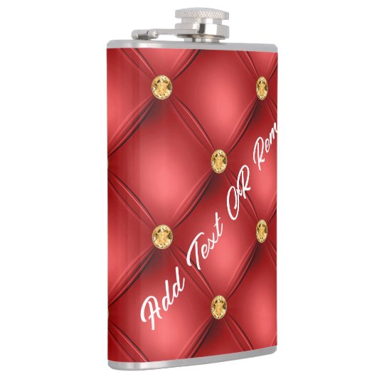 Golddiamant - roter Flasche mit benutzerdefinierte Flachmann (Rechts)