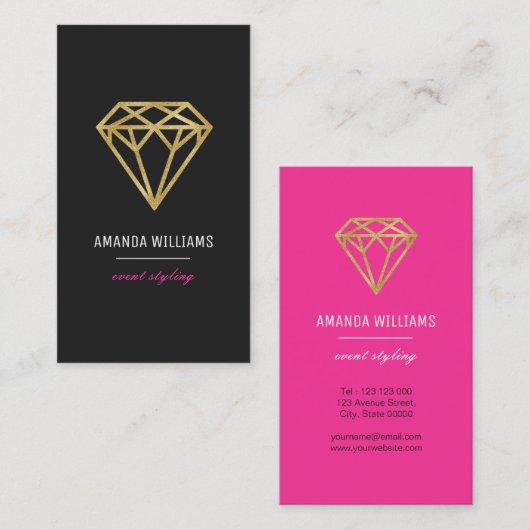 Golddiamant Visitenkarte (Vorne/Hinten)