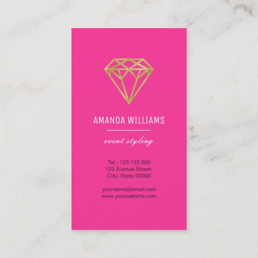 Golddiamant Visitenkarte (Rückseite)