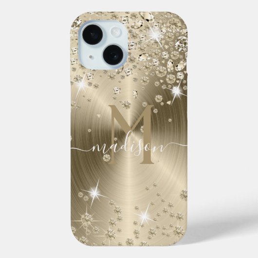 Golddiamanten - Personalisiert Case-Mate iPhone Hülle (Rückseite)