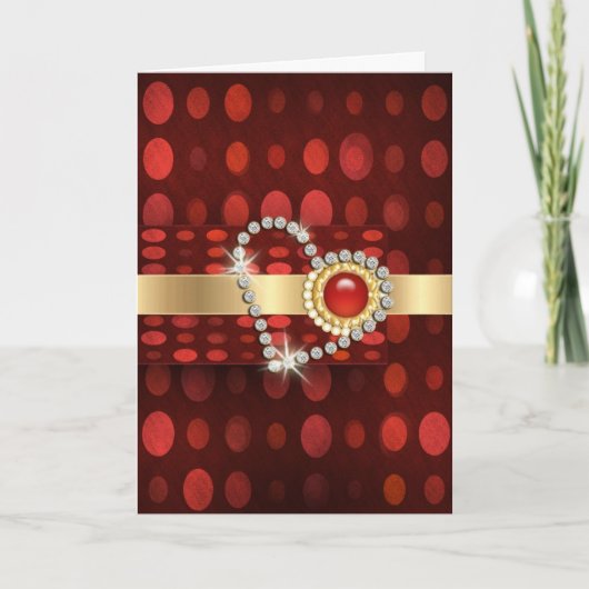 Golddiamanten - romantische Valentine Feiertagskarte (Vorderseite)