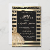 Golddiamanten, vergoldetes Brautparty Einladung (Vorderseite)