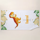 Golddinosaurier Strandtuch (Vorderseite)