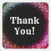 Golddisco-Ball danke Ihnen Aufkleber (Vorderseite)