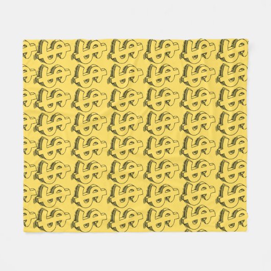 Golddolar Fleecedecke (Vorderseite (Horizontal))