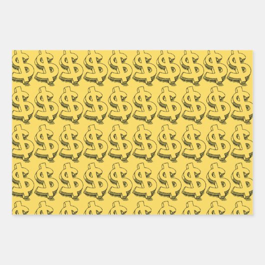 Golddolar Geschenkpapier Set (Vorderseite 3)