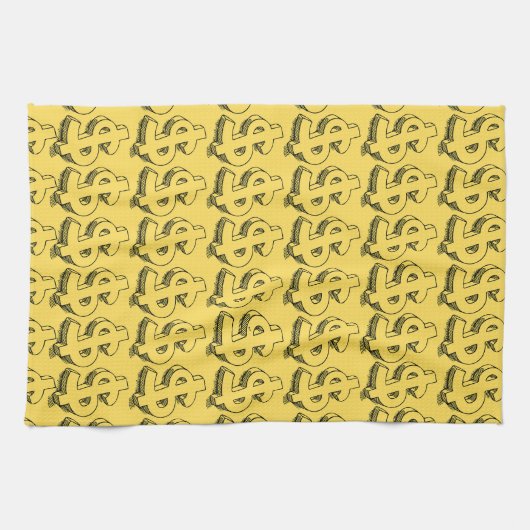 Golddolar Geschirrtuch (Horizontal)