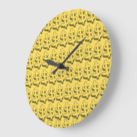 Golddolar Große Wanduhr (Winkel)